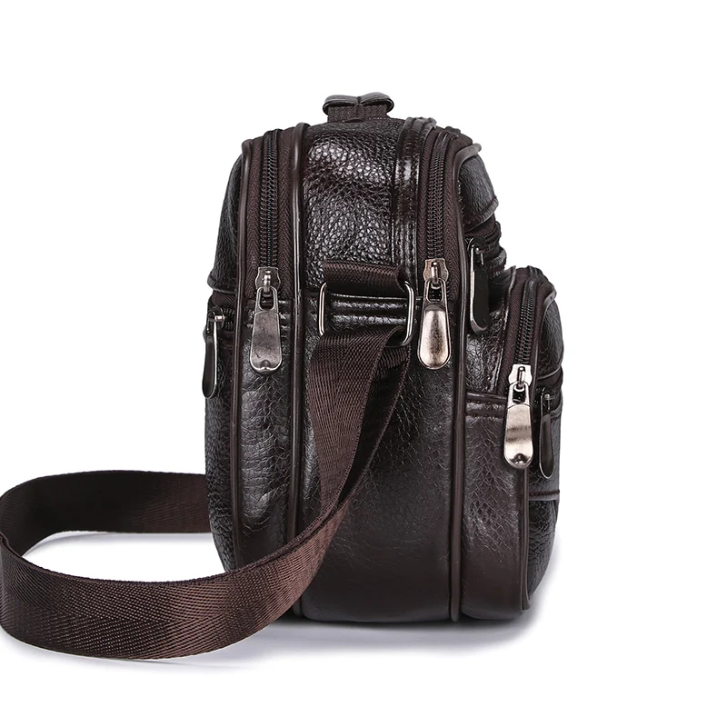  HUANILAI Men Bags Messenger Bags Fashion Business Shoulder Bags For Men Genuine Leather Bags High C - 32967129202