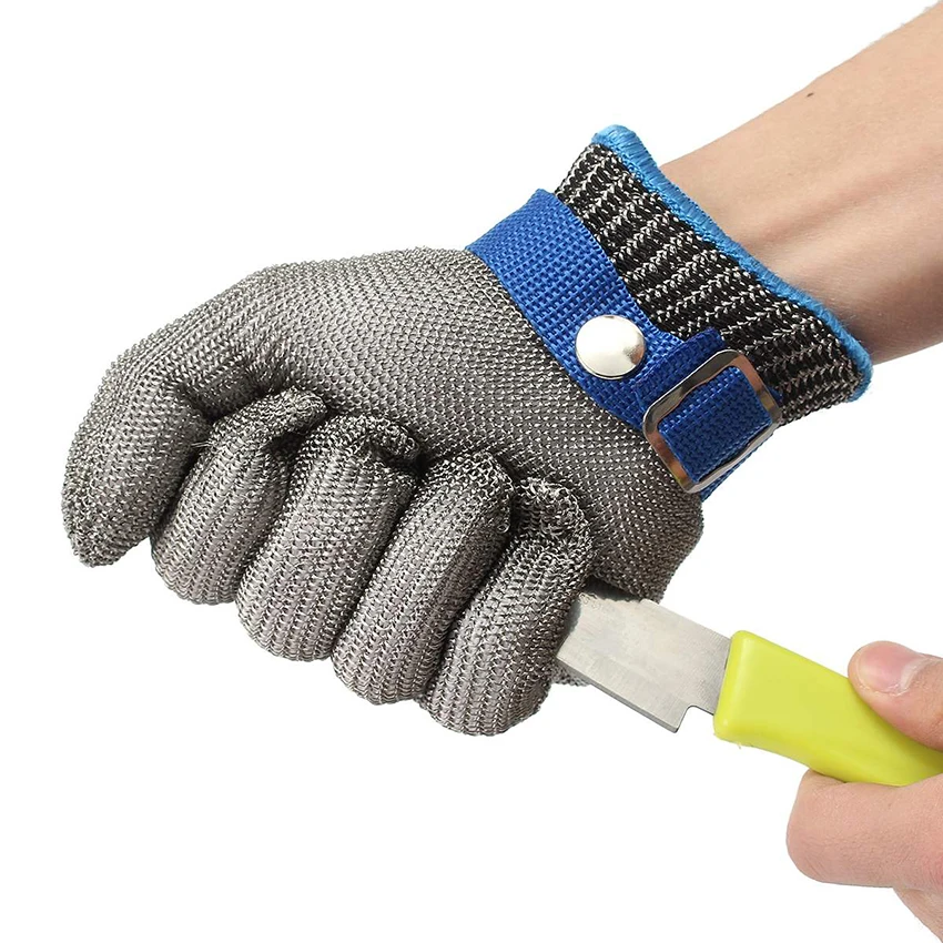 TFREE SHIPPING New Safety Cut Proof Protect Glove 100 Stainless Steel