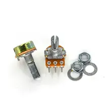 Potenciômetro, 5 peças wha2 3pin 20mm b1k pro b5k b10k b20k b50k b100k b250k b500k pro 1 k 2 k 5 k 10 k 20 k 50 k 100 k 250 k 500 k 1 m