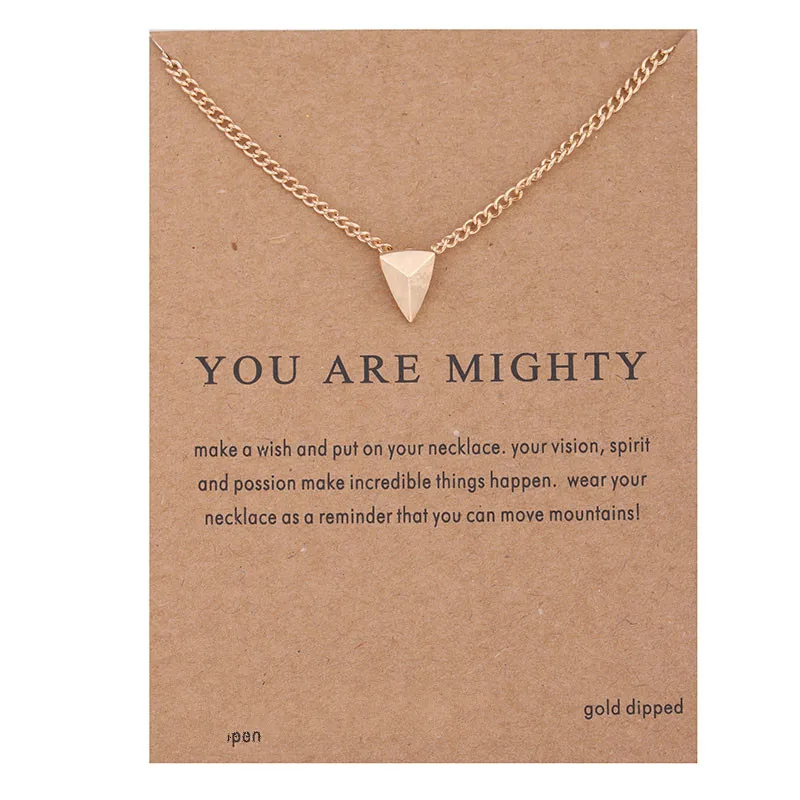 Mighty Triangle Punk Alloy Gold-color Shorts Chains Clavicle Necklaces & Pendants Fashion Jewelry For Women