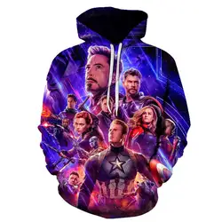 Для мужчин женщин пуловеры для толстовки Мстители 4 Endgame куртка с капюшоном Супергерои боевой костюм Толстовка уличная косплэй костюм