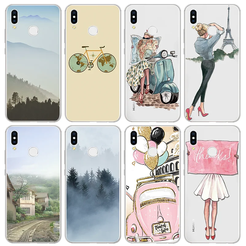 

Travel Girl Cover For Huawei Nexus 6P Mate 9 10 20 P8 P10 P20 Lite P Smart 2019 G7 G8 Honor 6X 7A Y6 II Y7 2017 Y9 Pro 2019 Case