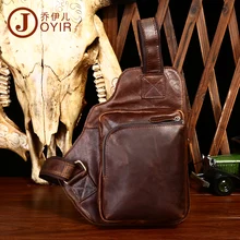 JOYIR, мужская сумка-слинг через плечо, Crazy Horse, натуральная кожа, нагрудные сумки, мужские дорожные мессенджеры, сумка, Повседневная нагрудная сумка, Bolso Hombre