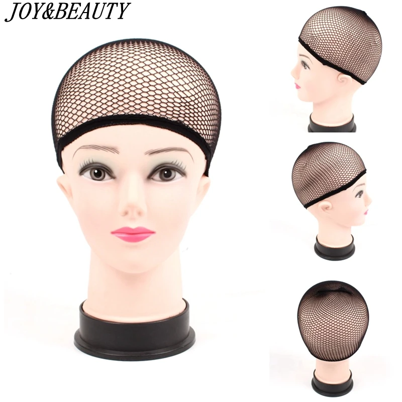 

JOY&BEAUTY Hairnets Mesh Weaving Black Wig Hair Net Making Caps Weaving Wig Cap Hairnets Opend at One Ends Black 1Pcs