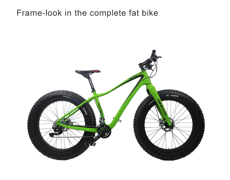 Best OG-EVKIN CF-041 Carbon Mountain Bike Frame DI2 Bike Frame Fat Back bike BICICLETTA Carbon Bicycle Frame CF041 Green Colour 5