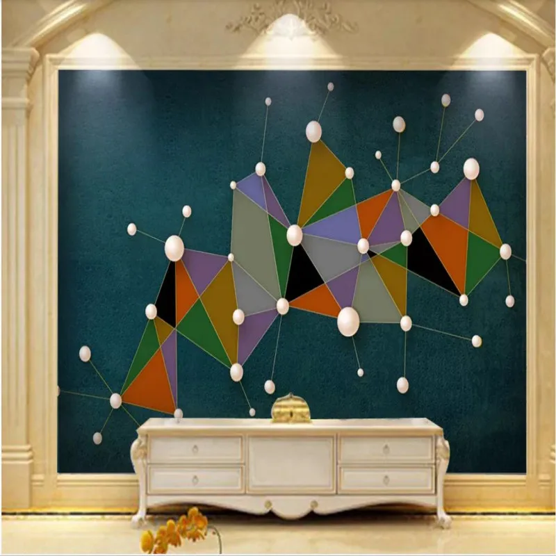 

Creative geometric lines modern minimalistic golden abstract light luxury background wall