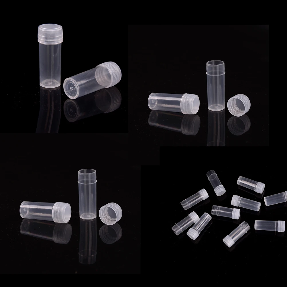 5ml Refillable Bottles Centrifuge Plastic Test Tubes BottlesVials