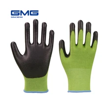 Анти-УФ Зеленые Бамбуковые рабочие перчатки для сада GMG противомикробные черные ПУ рабочие защитные перчатки рабочие перчатки для женщин и мужчин