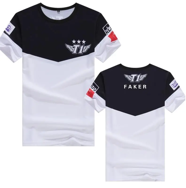 

SKT T1 T-shirt LCK Champions Team Jersey SKTT1 T-shirt Men Faker Bengi Blank Quke Bang Wolf SKT1 Shirt Game Tees Shirt Polyester