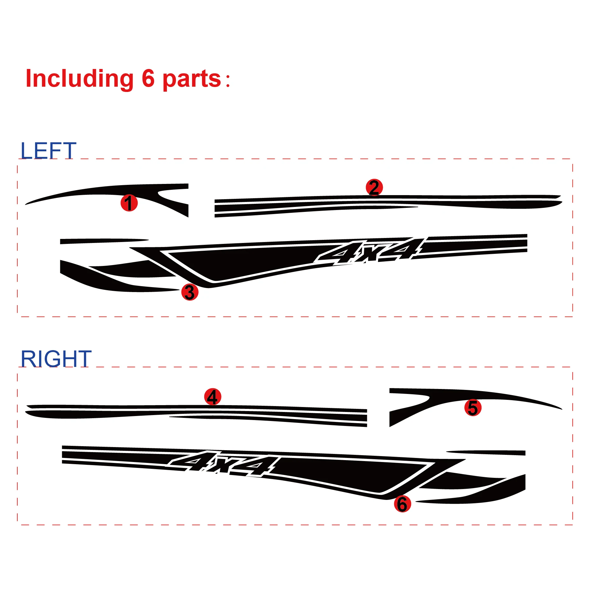 2 шт. hilux racing side stripe Графический виниловый стикер для TOYOTA HILUX revo и vigo 2012