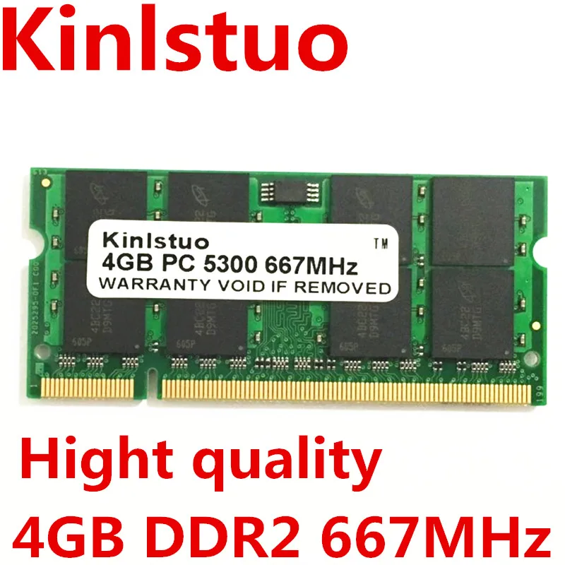 Meilleur Marque New Sodimm DDR2 667 MHz PC5300 DDR2 4 GB pour Ordinateur Portable carte mère puces est GL40, GM45, GS45, PM45, PM65, PM945, 965 puces
