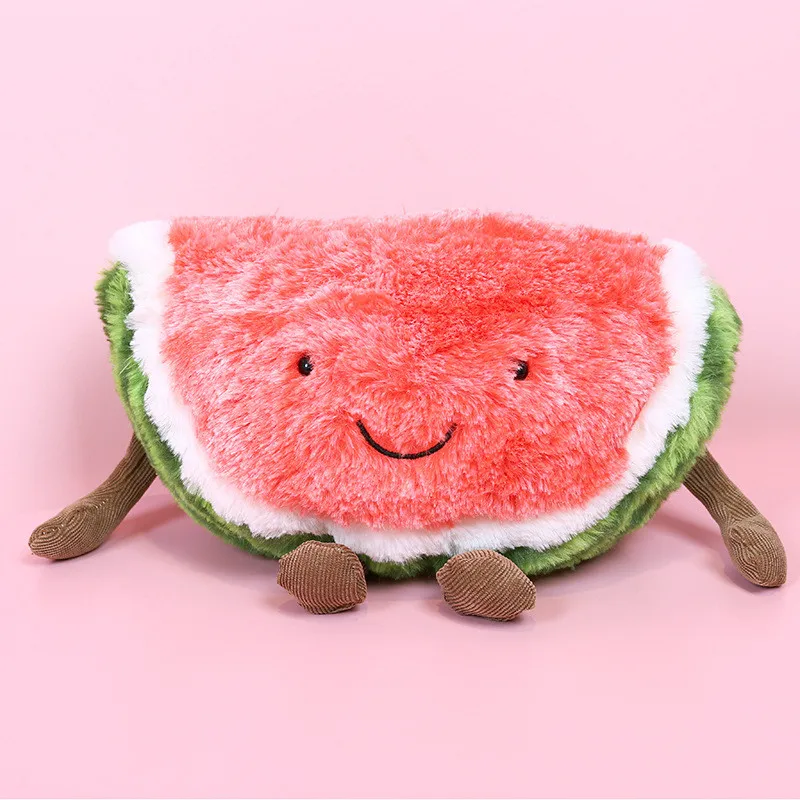 New Fruit Vegetables Plush Toys Fruit Watermelon Cherry Stuffed Pillow Sofa Toys For Children Girls Gift Doll7