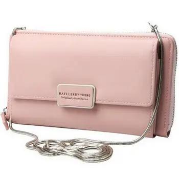 

Women PU Leather Wallet Stylish Crossbody Bag Cards Holder Long Purse Zipper New