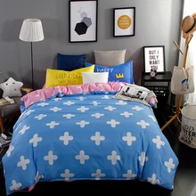 The Nordic style Bedding Set 4pcs Duvet Cover set twin Full queen size bed set printed sheet bed linen bedclothes Pillowcase galaxy print full over bed sheet set