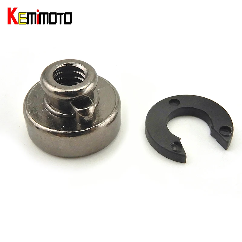 KEMiMOTO Motorcycle Fender Seat Nut 1/4'' Knurled Seat Screw Bolt