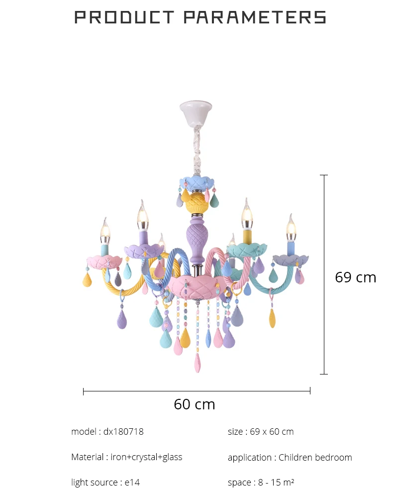 Современный светодиодный светильник-Люстра для детской комнаты, цветной металлический светильник с кристаллами, светильник для спальни, детский потолочный светильник, украшение для дома