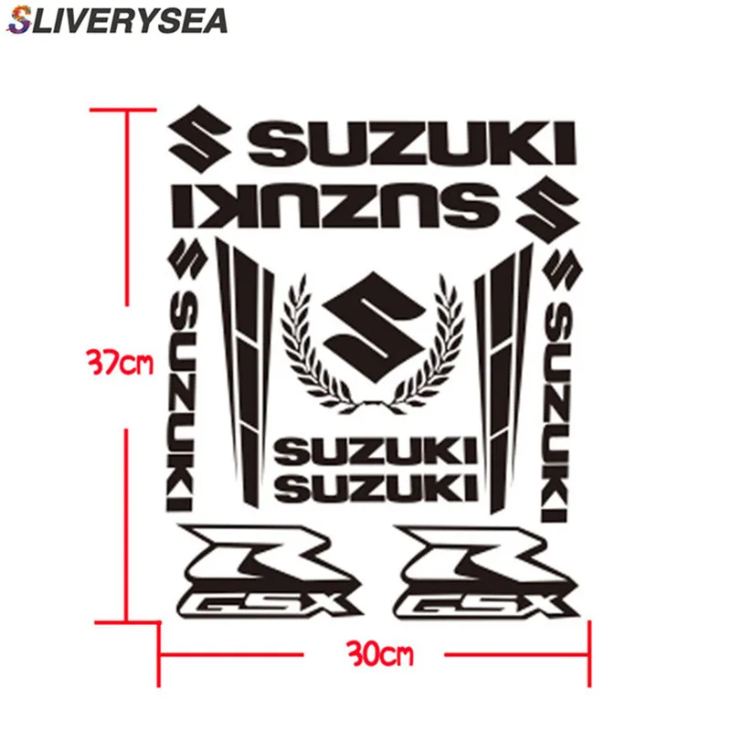 

37*30cm For Suzuki GSX Logo JDM Reflective Sticker Motorcycle Body OEM Stickers Decal Car Styling Accessories