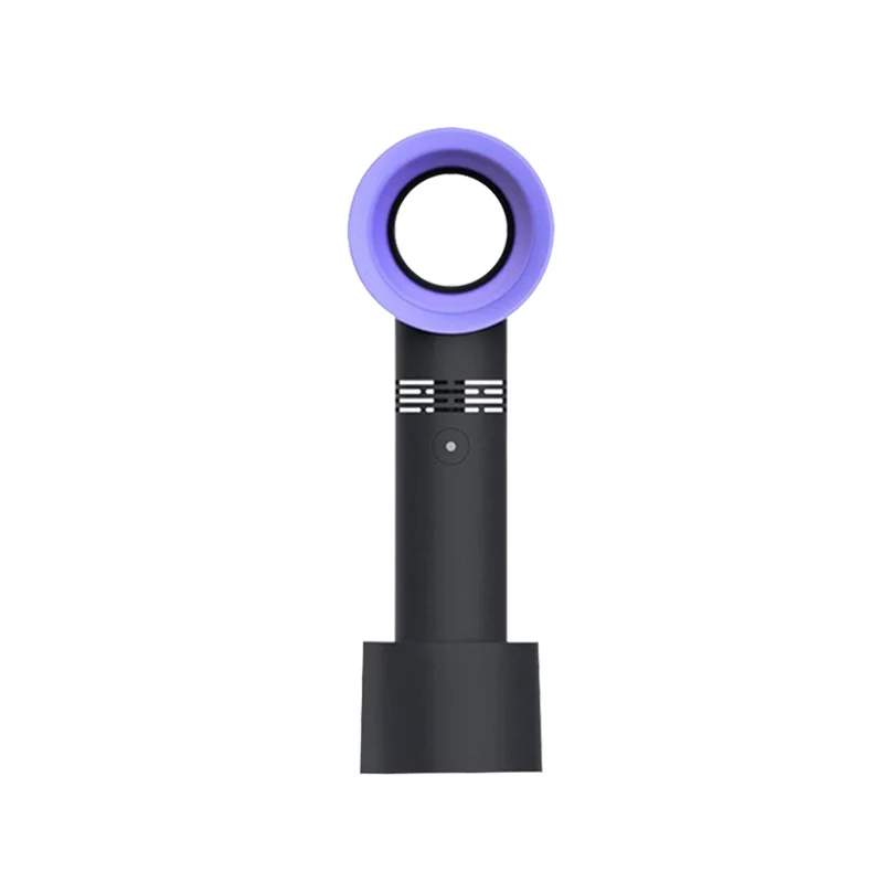 TINTON LIFE USB 2000 мА/ч перезаряжаемый портативный вентилятор, портативный мини-кулер без листьев, удобный вентилятор с 3 скоростями вентилятора - Цвет: Черный