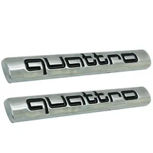 New Auto car metal QUATTRO sticker emblem for Audy A4 S4 RS4 A6 TT A3 Emblem Badge Sticker
