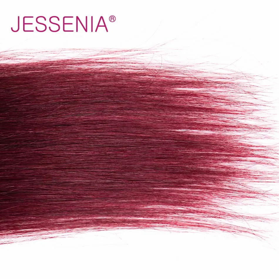 JESSENIA бразильские прямые волосы плетение пучки два тона человеческих волос пучки 3 шт двойное наращивание волос не Реми