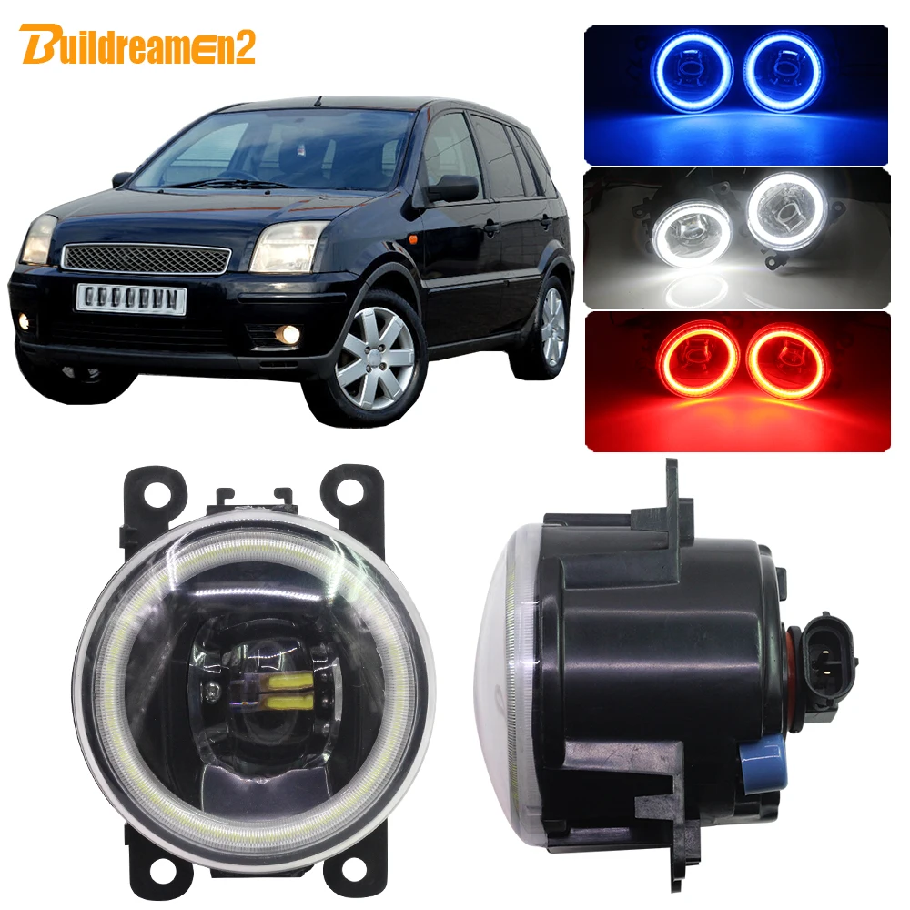 

Buildreamen2 For Ford Fusion Estate JU Car 4000LM LED Fog Light Lens Angel Eye DRL H11 12V 2002 2003 2004 2005 2006 2007 2008