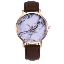 Женский модный кожаный браслет Аналоговые кварцевые круглые наручные часы превосходный Relogio feminino часы
