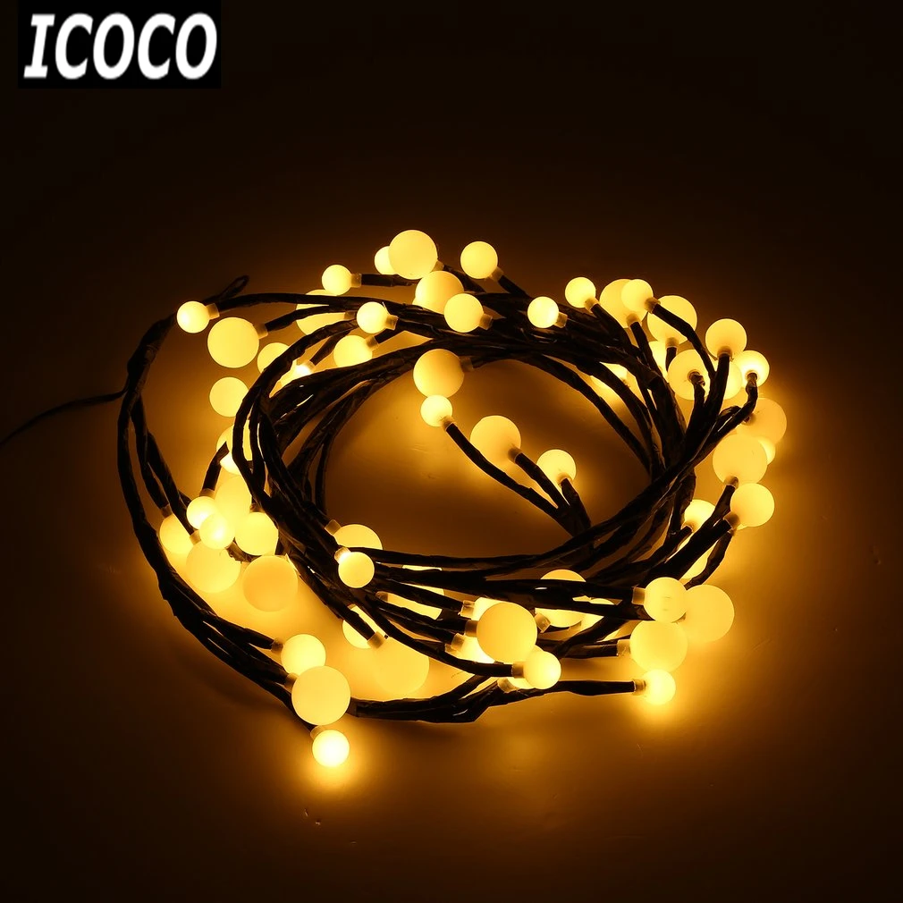 

ICOCO 2.5 m 72LEDs Firecracker String Lights Lamp 8 Flash Modes+Memory Fairy Light for Home Festival Party Christmas Decor Sale