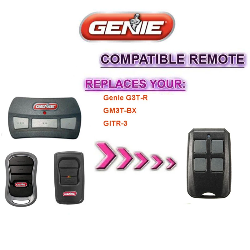 

GENIE G3T-R,GM3T-BX ,GITR-3 3-Button Intellicode II Garage Door Replace Remote Controller