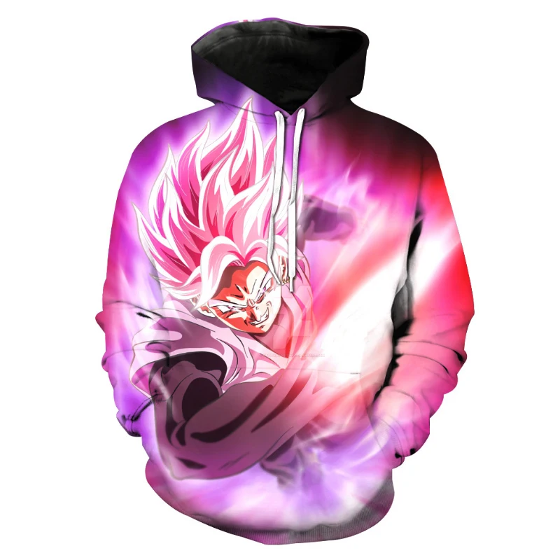 

Dragon Ball Z Hoodies 3D Printed Pullovers Sportswear Sweatshirts Dragonball Super Saiyan 4 Son Goku Black Zamasu Coat Outfit