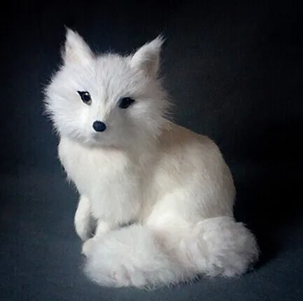

about 16x19cm simulation fox toy model,polyethylene & furs handicraft decoration toy gift a2419