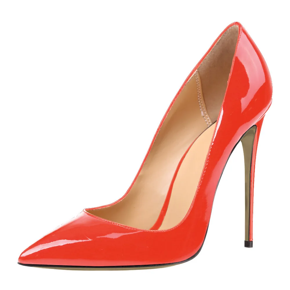ARQA/ г.; весенняя женская обувь; женские туфли-лодочки на высоком каблуке; модельные женские туфли для танцев; женская обувь из искусственной кожи; zapatos mujer; большие размеры 34-48 - Цвет: Red