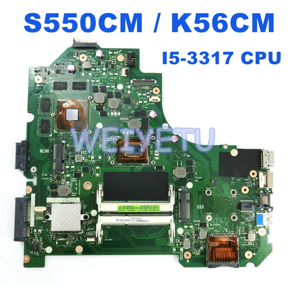 

S550CM / K56CM I5-3317CPU Motherboard REV 2.0 For ASUS K56C A56C S550C S550CM K56CB Laptop motherboard Mainboard 100%Tested