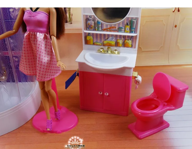 For barbie dollhouse furniture New arrival BathRoom Furniture for licca blyth Play Set 1/6 Doll Accessories