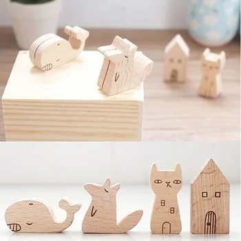 

Note Holder 1pc Wood House Fox Design Information Folder Photo Clip Cartoon Note Card Holder Display Board Message Memo Clip