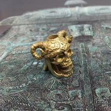 Латунный нож череп бусины зонтик веревка шнур Открытый ножевые гаджеты кулон