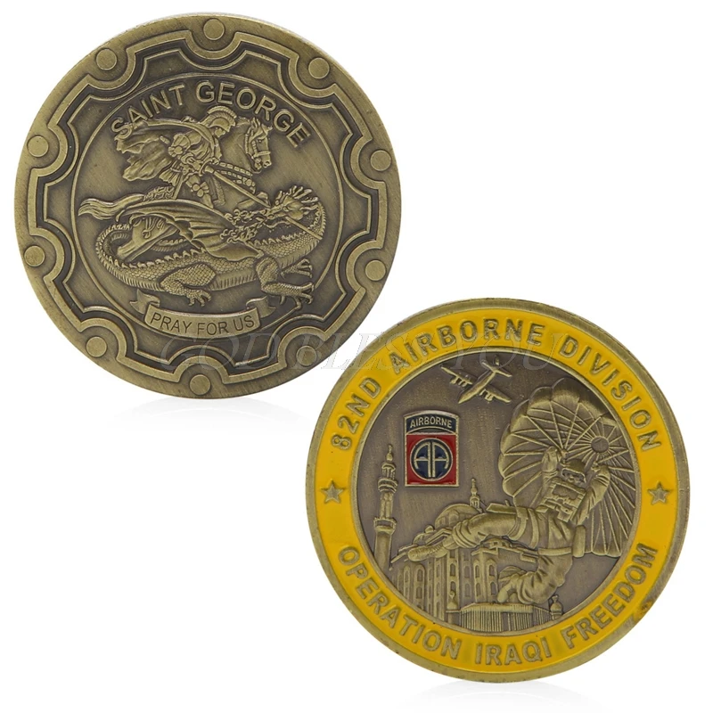 Монета 82-й дивизии ВДВ Святого Георгия Памятная коллекция монет подарок сувенир Прямая поставка