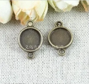 Free Shipping(A3008) 8mm round DIY bronze Cameo Settings Binaural Cork Base Making Charm Pendant Jewelry Accessories Findings | Украшения и