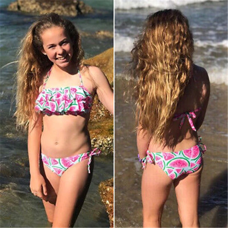 3.91US $ |Girls Two Pieces Lovely Swimsuit 2019 New Summer Kids Baby Girl B...