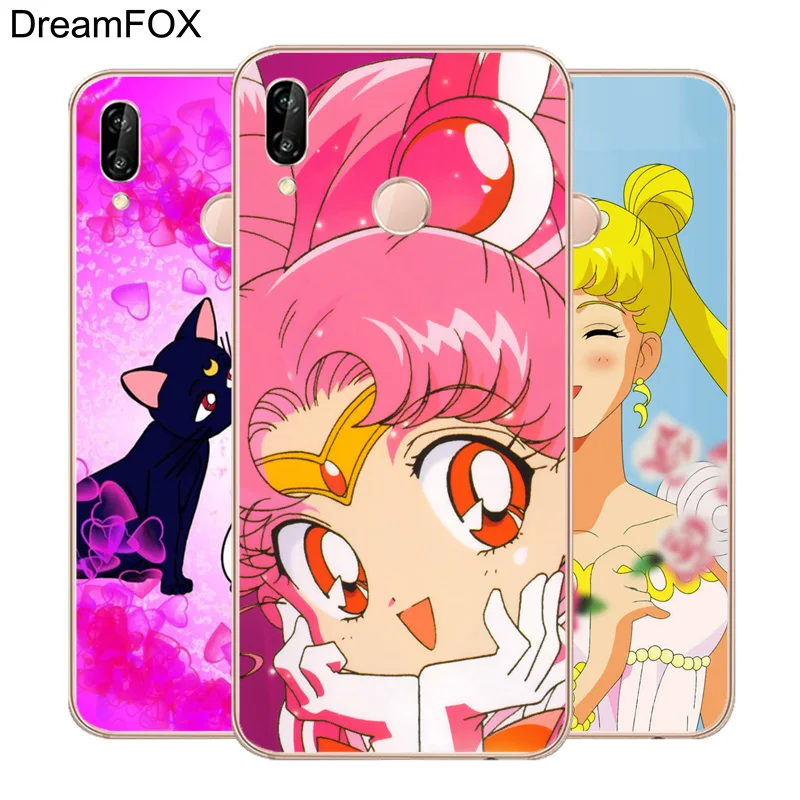 DREAMFOX N195 Сейлор Мун Симпатичные из мягкого ТПУ силиконовый чехол для Huawei Honor 6a 6C 7X9