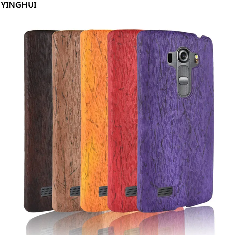 For LG G4S phone Case Hard PU Leather Luxury G4 Beat H735 H736 shell Thin Wood grain Back Cover bag Anti-shock |
