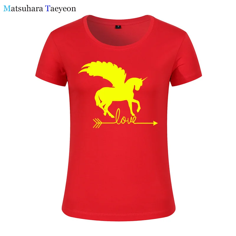 Модная женская футболка с коротким рукавом хлопковая одежда надписью Love Horse
