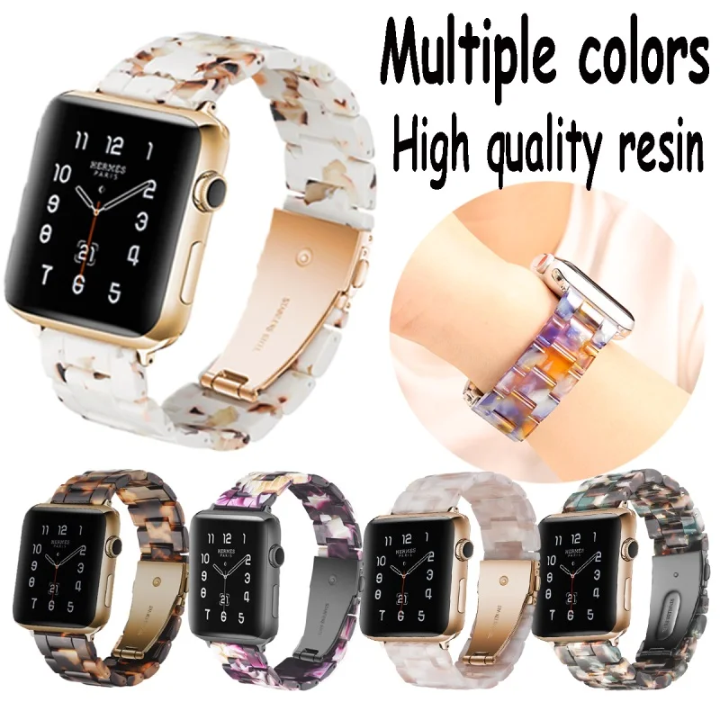 

apple Watchband Strap for apple watch 4 44/40/38/42mmresin for iwatch Band Series 4 3 2 1 Ceramic unique fashion Accessoreis
