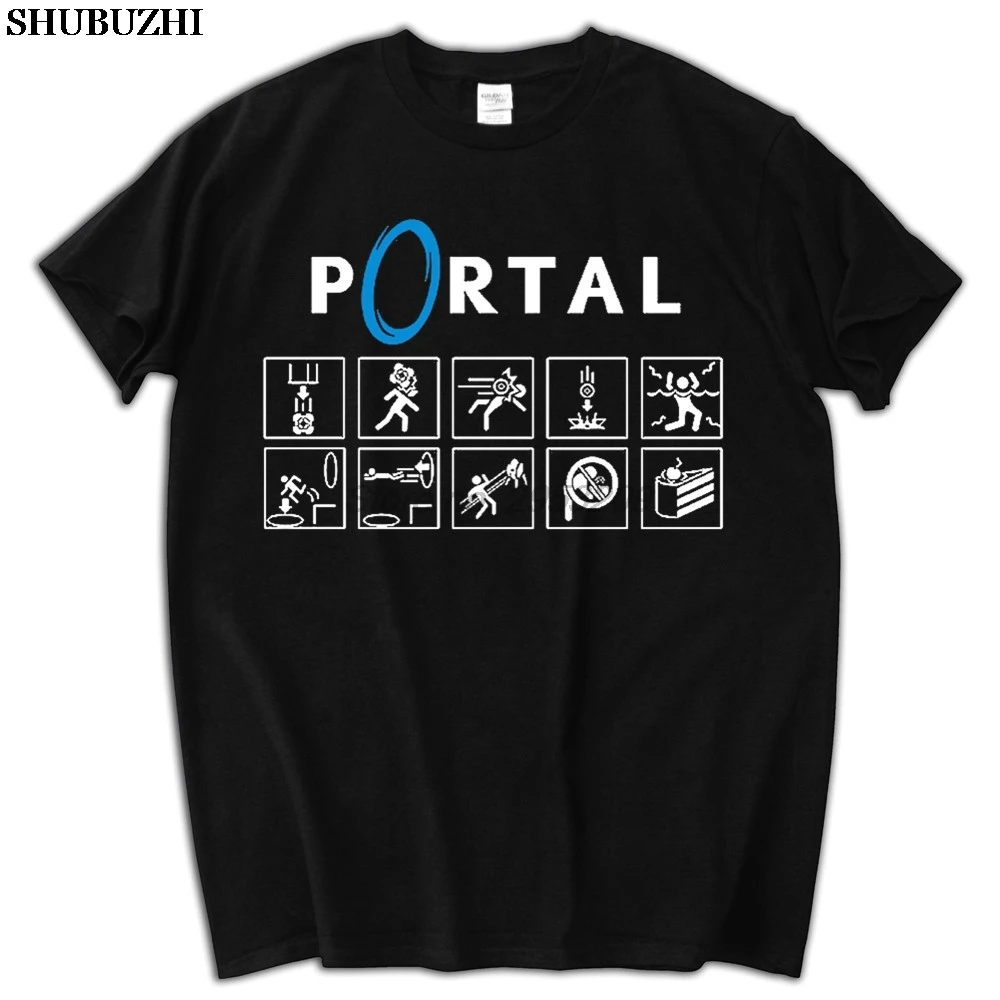 Мужская и летняя футболка с принтом «Game Portal 2», camisa masculina, аниме, облегающие повседневные футболки, одежда от известного бренда, Мужская футболка sbz5278 - Цвет: smae as picture