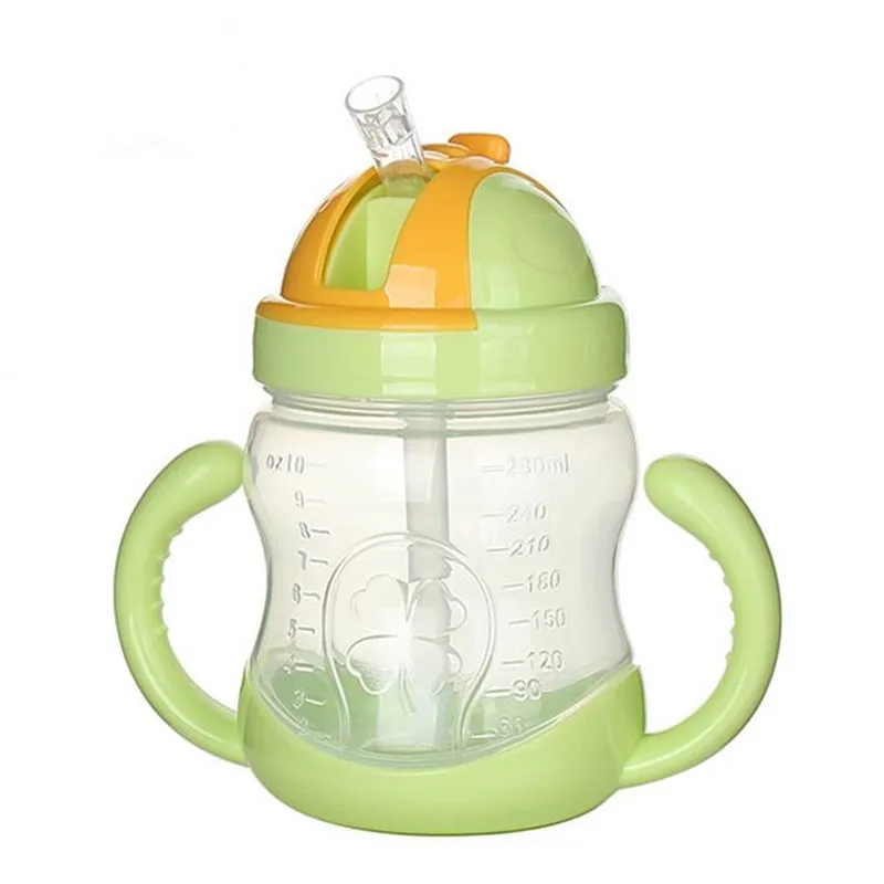 Hot 240ml Cute Baby Cup Kids Children Learn Feeding