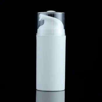 

30 X 100ML White Vacuum Lotion Refillable Bottles Clip-on Style Wholesale
