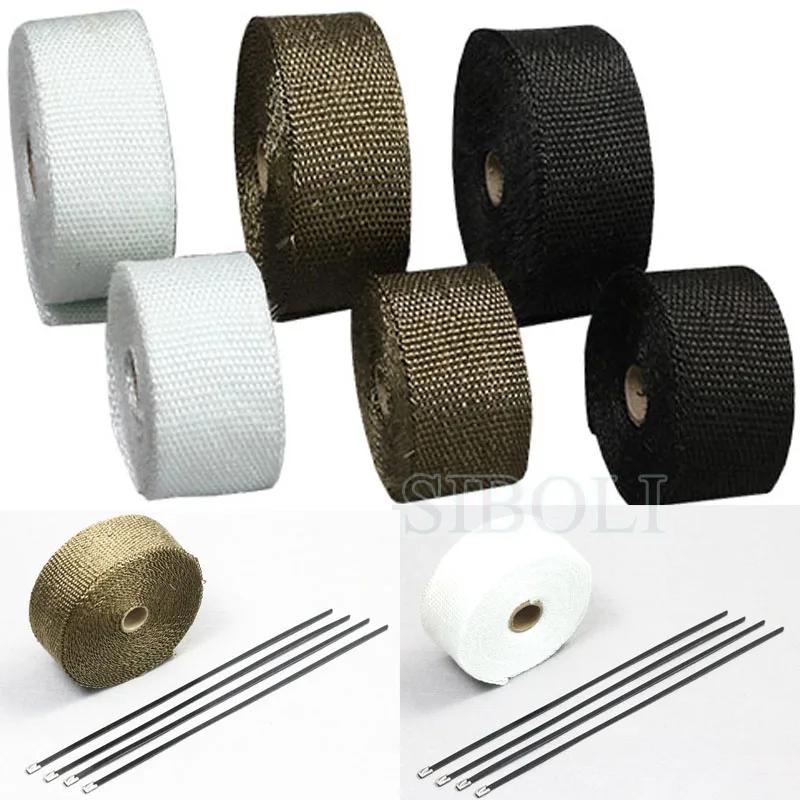 

5M and 10M Motorcycles Exhaust Front Pipe Anti-hot Wrap Heat Manifold Insulation Cloth Roll With 3 Colors option FT001