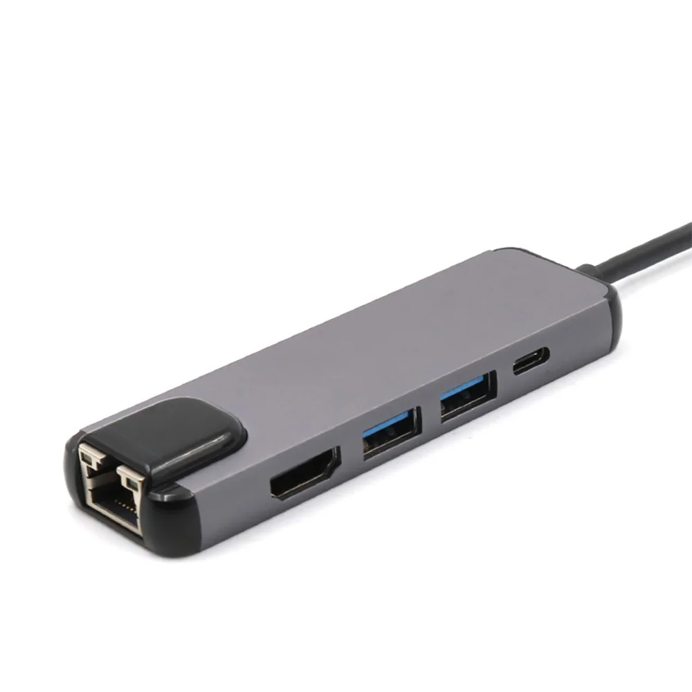 DeepFox Тип C Ethernet адаптер usb-концентратор конвертер 4K HDMI USB 3,1 USB к RJ45 Соединительная плата локальной компьютерной сети для Macbook USB Ethernet коммутатор