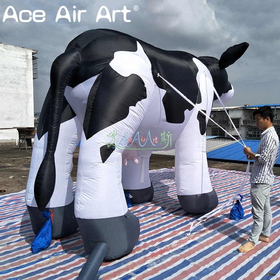 Принимаем Индивидуальные гигантские надувные молочные коровы животных модели реплики для фермы рекламы/открытый продвижение dislplay
