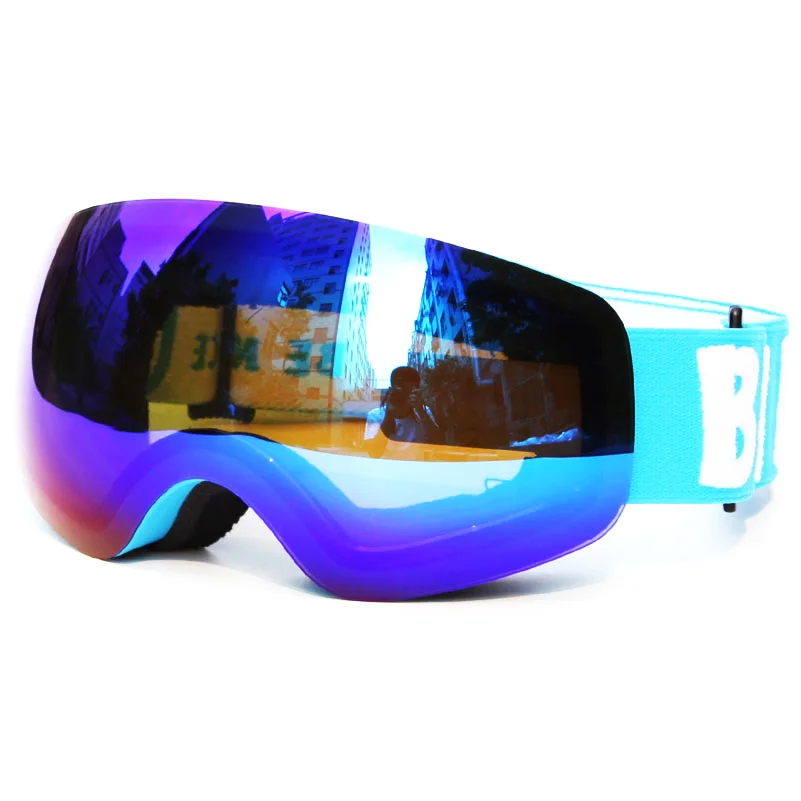 Очки для сноуборда для мальчиков и девочек возрастом от 4 до 15 лет, Детские зеркальные лыжные очки, очки с двойными линзами UV400, противотуманные Детские Лыжные маски, очки