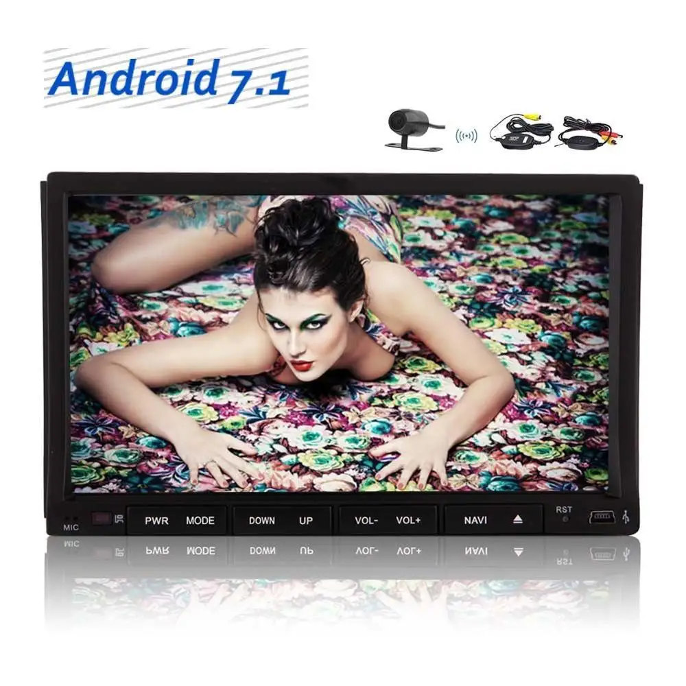 Wireless Back Camera+2G 32G Octa Core Car Stereo Android 7.1 Double Din Car Radio GPS Navigation 7'' Bluetooth WIFI DVR OBD2 SWC Wireless Back Camera+2G 32G Octa Core Car Stereo Android 7.1 Double Din Car Radio GPS Navigation 7'' Bluetooth WIFI DVR OBD2 SWC
